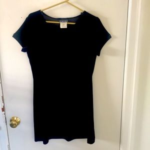 VTG 90s black velvet mini dress